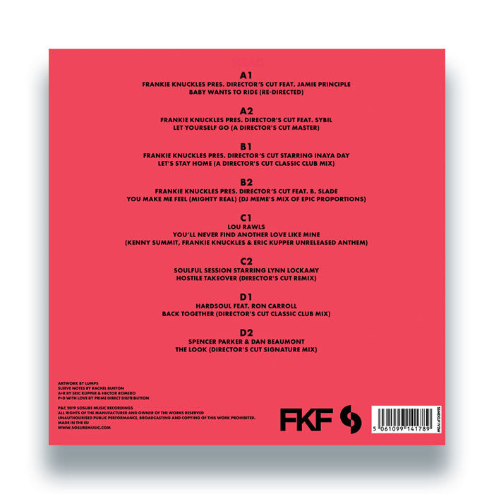 Frankie Knuckles & Eric Kupper - The Director’s Cut Collection Volume Two (LTD Edition White Vinyl) [2x12 Inch Vinyl, Double LP, SoSure Music, Back Cover]