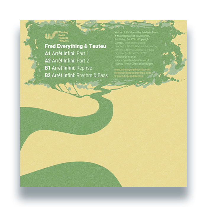 Fred Everything & Teuteu - Arrêt Infini [12 Inch Vinyl, Winding Road Records, Back Cover]