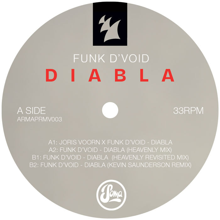 Funk D'void - Diabla [12 Inch Vinyl, Soma Quality Recordings, Armada Music, Side A]