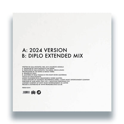 Gala - Freed From Desire [LTD Edition Red 12 Inch Vinyl, Ministry of Sound / B1 Recordings, Back Cover]