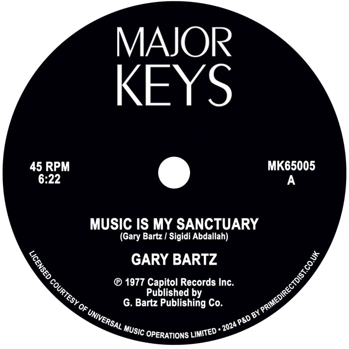 Gary Bartz - Music Is My Sanctuary / Carnaval De L'Esprit [12 Inch Vinyl, Major Keys Records, Side A]