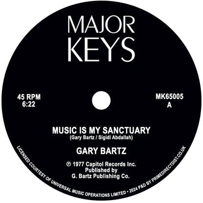 Gary Bartz - Music Is My Sanctuary / Carnaval De L'Esprit [12 Inch Vinyl, Major Keys Records, Side A]