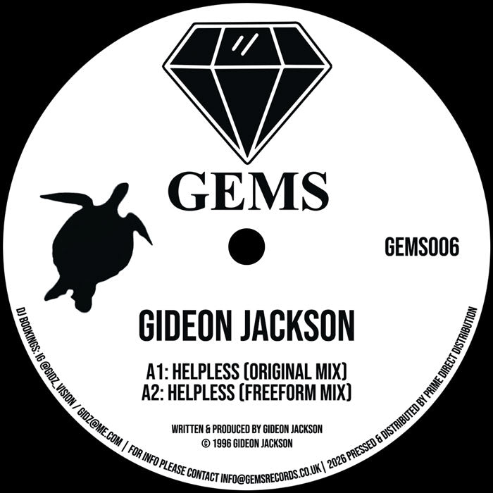 Gideon Jackson - Helpless / Sales In The Wind [12 Inch Vinyl, GEMS Records, Side A]
