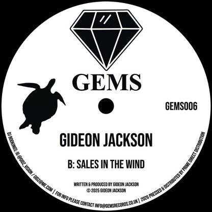 Gideon Jackson - Helpless / Sales In The Wind [12 Inch Vinyl, GEMS Records, Side B]