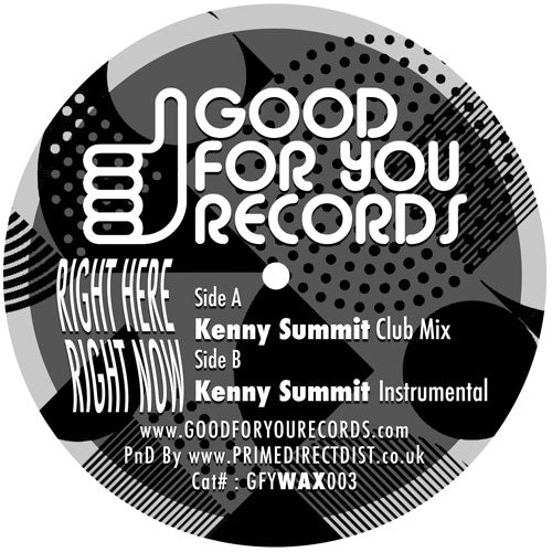 Giorgio Moroder feat. Kylie Minogue - Right Here Right Now [12 Inch Yellow Vinyl, Good For You Records, Side B]