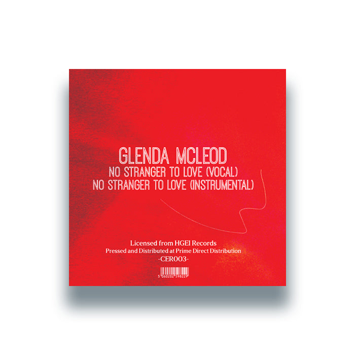 Glenda McLeod - No Stranger To Love (7 Inch Red Vinyl, Celestial Echo Records, Back Cover]