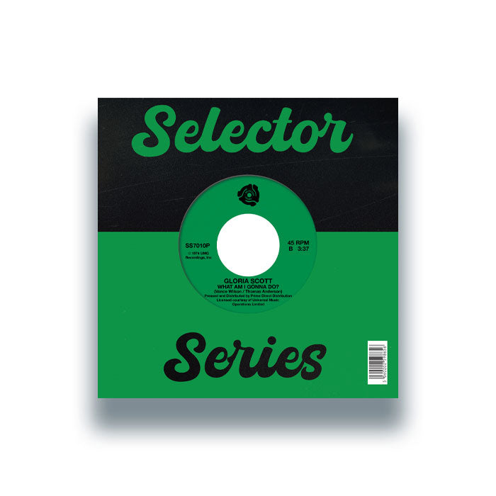 Gloria Scott - (A Case Of) Too Much Lovemakin' / What Am I Gonna Do [7 Inch Vinyl, Selector Series Records, Back Cover]