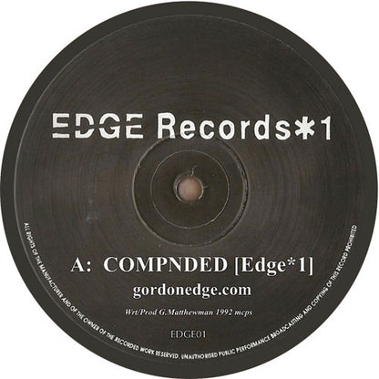 Gordon Edge - Compnded [EDGE*1] - 12" Vinyl, Side A