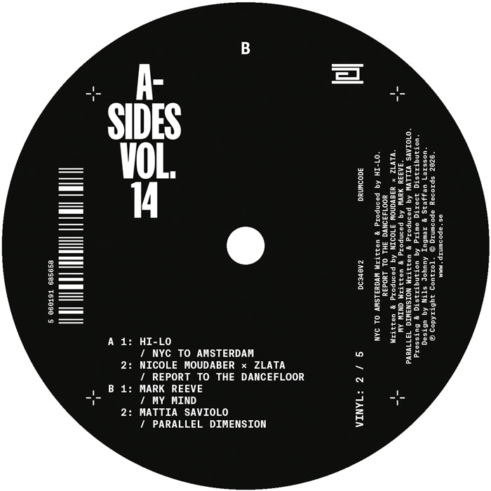 HI-LO, Nicole Moudaber & ZLATA, Mark Reeve, Mattia Saviolo – A-Sides Vol. 14 V2 [12 Inch Vinyl, Drumcode Records, Side B]