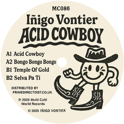 Inigo Vontier - Acid Cowboy [12" Vinyl, Multi Culti Records, Side A]