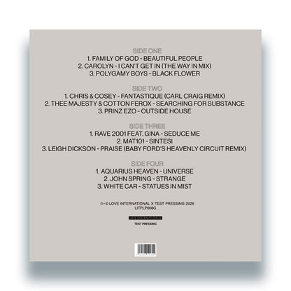 Ivan Smagghe presents…The Sound of Love International #008 [2x12 Inch Vinyl, Double LP, Transparent Green Vinyl, Love International X Test Pressing, Back Cover]