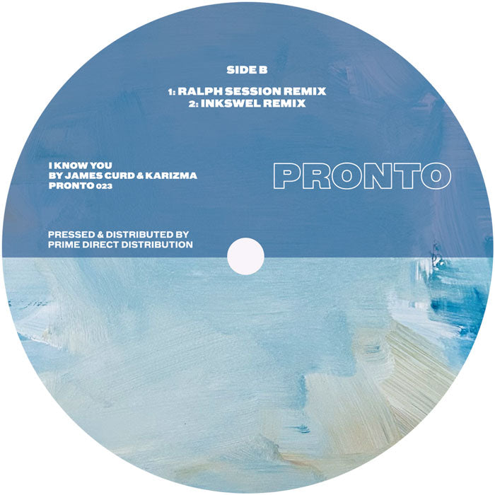 James Curd & Karizma - I Know You [12 Inch Vinyl, PRONTO Records, Side B]