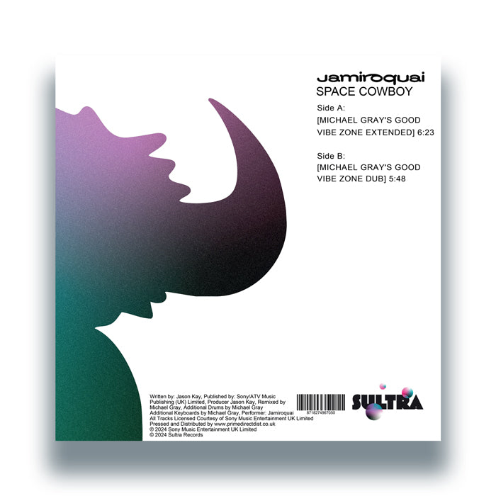 Jamiroquai - Space Cowboy (Michael Gray Mixes) [12 Inch Vinyl, Sultra Records, Back Cover]