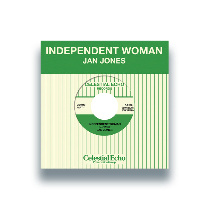 Jan Jones - Independent Woman (Parts 1 & 2) [7 Inch Vinyl, Celestial Echo Records, Front Cover]