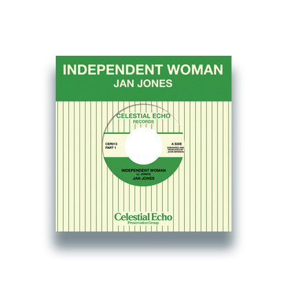 Jan Jones - Independent Woman (Parts 1 & 2) [7 Inch Vinyl, Celestial Echo Records, Front Cover]