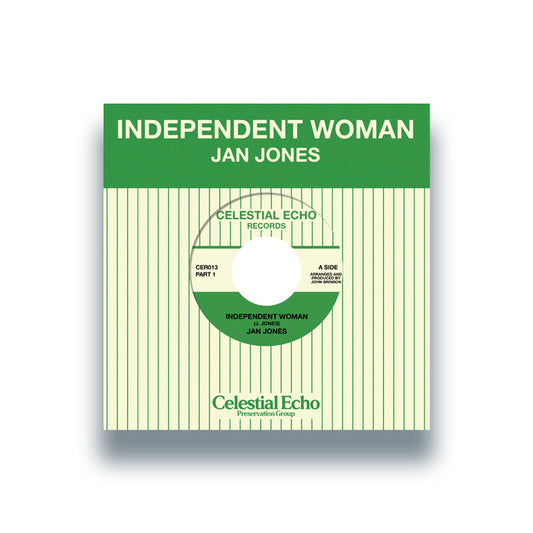 Jan Jones - Independent Woman (Parts 1 & 2) [7 Inch Vinyl, Celestial Echo Records, Front Cover]