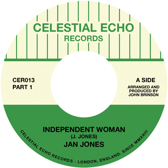 Jan Jones - Independent Woman (Parts 1 & 2) [7 Inch Vinyl, Celestial Echo Records, Side A]