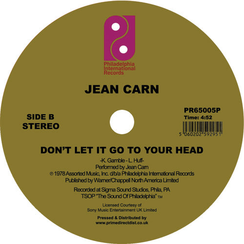 Jean Carn - Was That All It Was / Don't Let It Go to Your Head [12 Inch Vinyl, Philadelphia International Records, Side B]