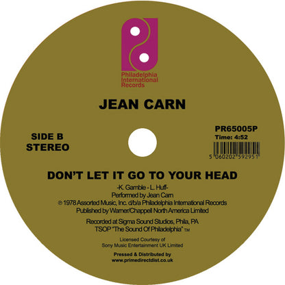 Jean Carn - Was That All It Was / Don't Let It Go to Your Head [12 Inch Vinyl, Philadelphia International Records, Side B]