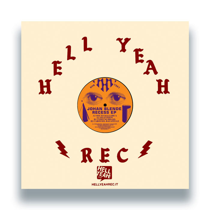 Johan Blende - Recess EP [12 Inch Vinyl, Hell Yeah Recordings, Back Cover]