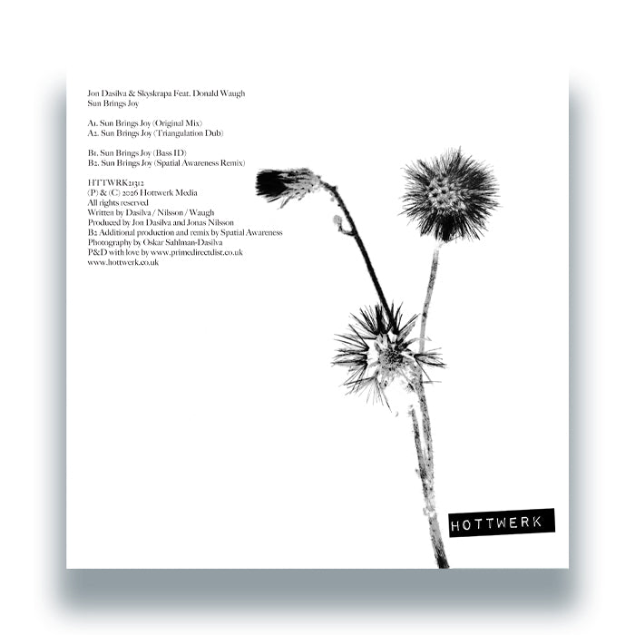Jon Dasilva & Skyskrapa Feat. Donald Waugh - Sun Brings Joy [12 Inch Vinyl, Hottwerk Records, Back Cover]