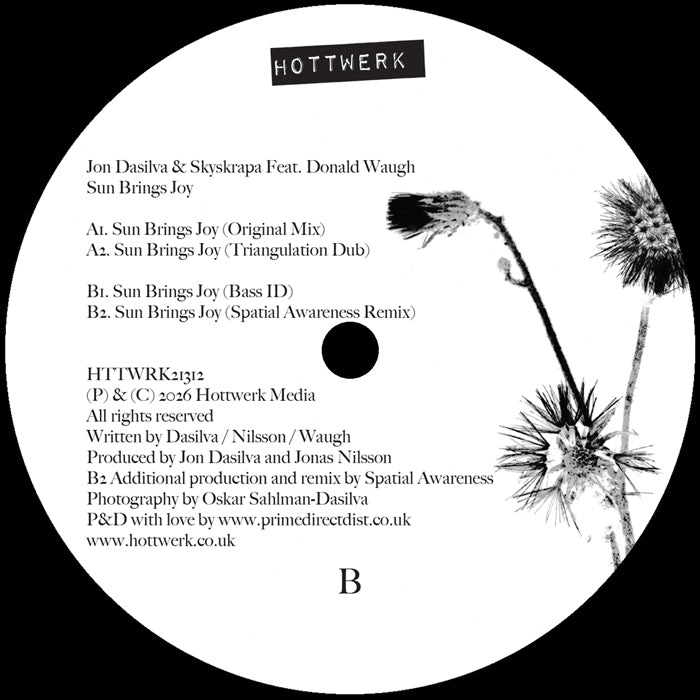 Jon Dasilva & Skyskrapa Feat. Donald Waugh - Sun Brings Joy [12 Inch Vinyl, Hottwerk Records, Side B]
