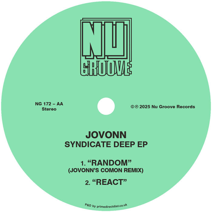 Jovonn - Syndicate Deep EP [12 Inch Vinyl, Nu Groove Records, Side AA]