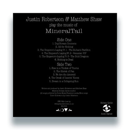 Justin Robertson and Matthew Shaw - Play the music of MineralTail [12 Inch Vinyl LP, Solitary Cyclist Records, Back Cover]