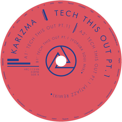 Karizma - Tech This Out Pt.1 [12" Blue Vinyl, Atjazz Record Company, Side B]
