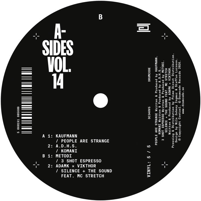 Kaufmann / A.D.H.S. / METODI - A-Sides Vol. 14 V5 [12 Inch Vinyl, Drumcode Records, Side B]