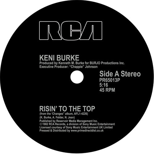 Keni Burke - Risin' to the Top / You're the Best (12 Inch Mix) [12 Inch Vinyl, RCA Records, Side A]
