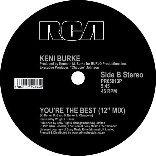 Keni Burke - Risin' to the Top / You're the Best (12 Inch Mix) [12 Inch Vinyl, RCA Records, Side B]