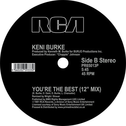 Keni Burke - Risin' to the Top / You're the Best (12 Inch Mix) [12 Inch Vinyl, RCA Records, Side B]