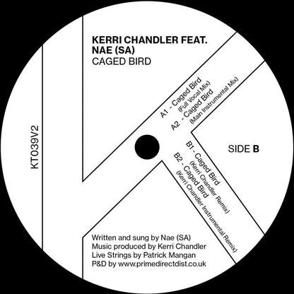 Kerri Chandler Featuring Nae (SA) - Caged Bird [12" Vinyl, White Pink & Green Splatter Vinyl, Kaoz Theory, Side B]
