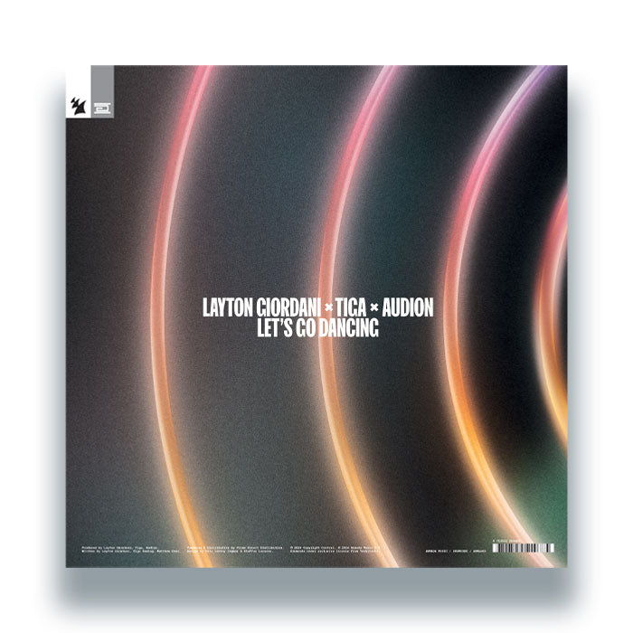 Layton Giordani / Tiga / Audion - Let's Go Dancing - 12" Neon Violet Vinyl, Back Cover