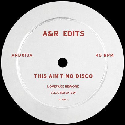 Loveface / Misiu - This Ain't No Disco / Tarot [12 Inch Vinyl, A&R Edits, Side A]