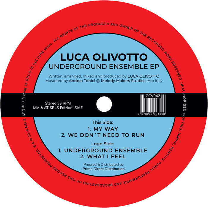 Luca Olivotto - Underground Ensemble EP [12 Inch Vinyl, Groove Culture, Side B]