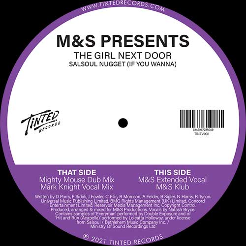 M&S Presents The Girl Next Door - Salsoul Nugget (20th Anniversary Remixes) [12 Inch Vinyl, Tinted Records, Side A]