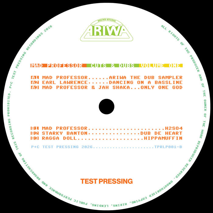 Mad Professor - Cuts & Dubs – Volume One [2x12 Inch Vinyl, Double LP, Test Pressing Recordings, Side A]
