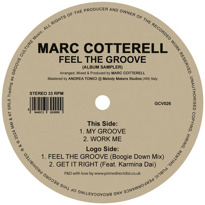 Marc Cotterell - Feel The Groove, Vinyl A Side