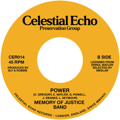 Memory Of Justice Band - Going Round In Circles [7 Inch Vinyl, Celestial Echo Records, Side B]