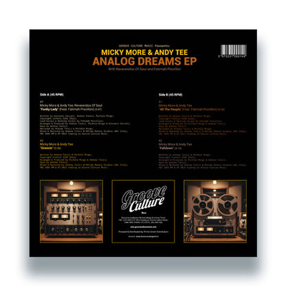 Micky More & Andy Tee - Analog Dreams EP [12 Inch Vinyl, Groove Culture, Back Cover]