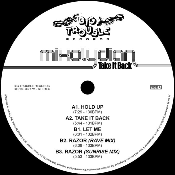 Mixolydian - Take It Back EP [12 Inch Vinyl, Big Trouble, Side A]