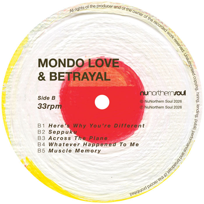 Mondo Love & Betrayal - Mondo Love & Betrayal [12 Inch Vinyl LP, NuNorthern Soul Records, Side B]