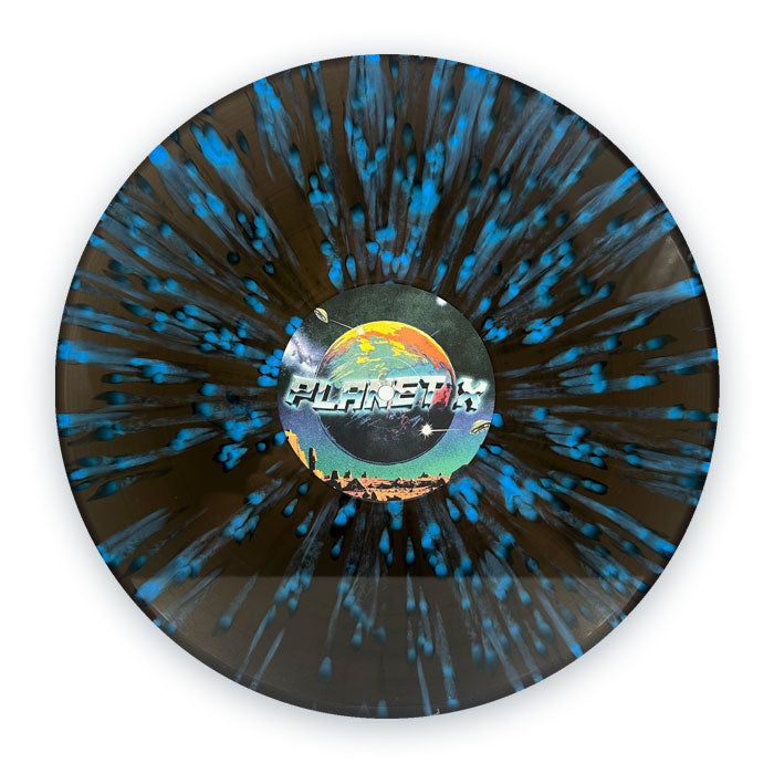 Moontalk - Hotline 84’ [12 Inch Black & Blue Splatter Vinyl, Planet X, Back]