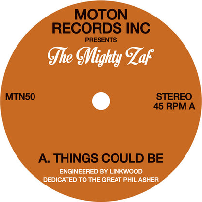 Moton Records Inc Presents - The Mighty Zaf - 12" Vinyl, A Side