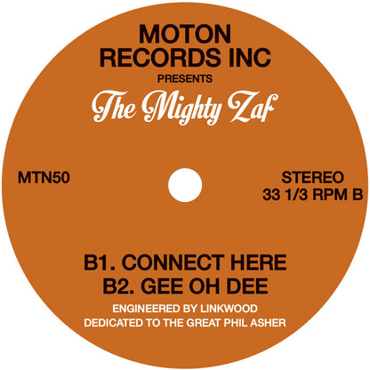 Moton Records Inc Presents - The Mighty Zaf - 12" Vinyl, B Side
