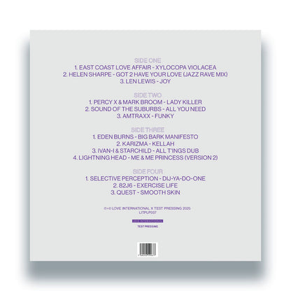 Moxie presents…The Sound of Love International #007 [12" Double Vinyl LP, Love International x Test Pressing, Back Cover]
