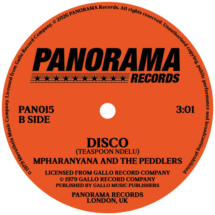 Mpharanyana And The Cannibals / Mpharanyana And The Peddlers - Get Down / Disco [7 Inch Vinyl, PANORAMA Records, Side B]