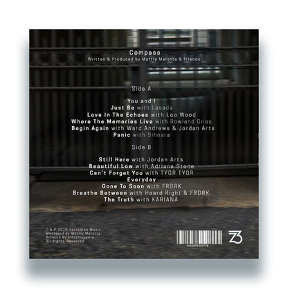 Nihil Young - Compass [12 Inch Vinyl LP, Zerothree Records, Back Cover]